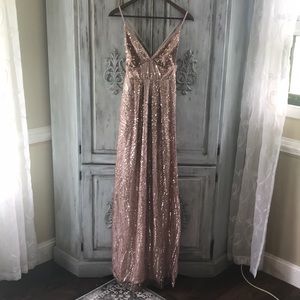 Hello Molly Rose Gold Sequin Gown